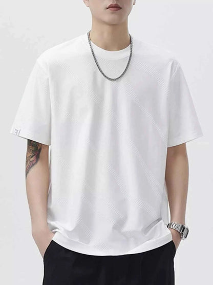 Men's Plus Size Round Neck Short Sleeve T-Shirt