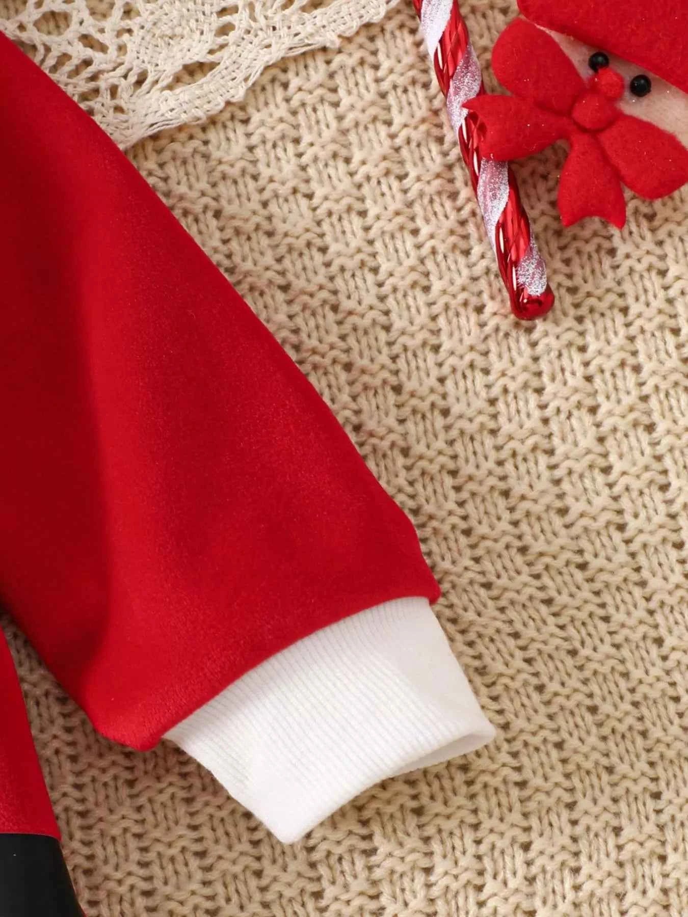 Children's Christmas Santa Claus Hooded One-Piece