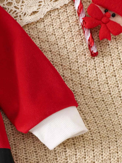Children's Christmas Santa Claus Hooded One-Piece