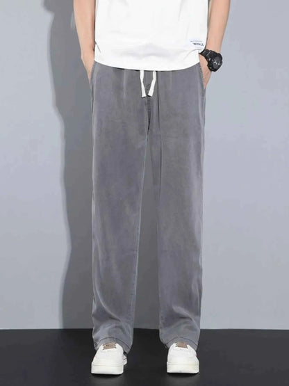 Men's Plus Size Casual Wide Leg Drawstring Pants
