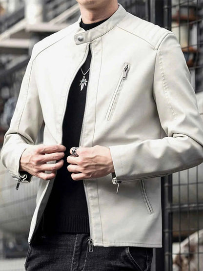 Men's Plus Size Zip Up Long Sleeve Jacket