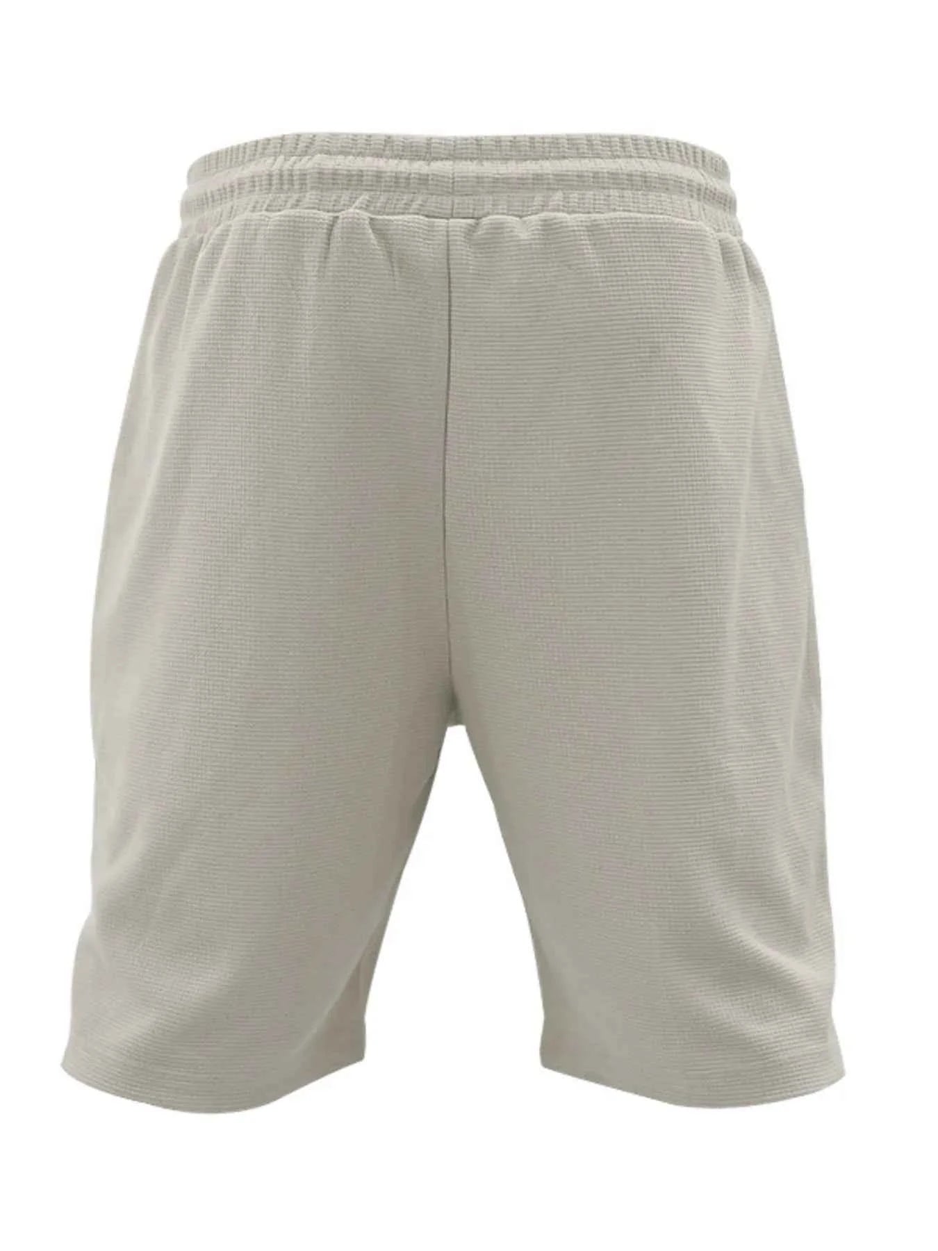 Men's Full Size Round Neck Tee and Shorts Set Plus Size