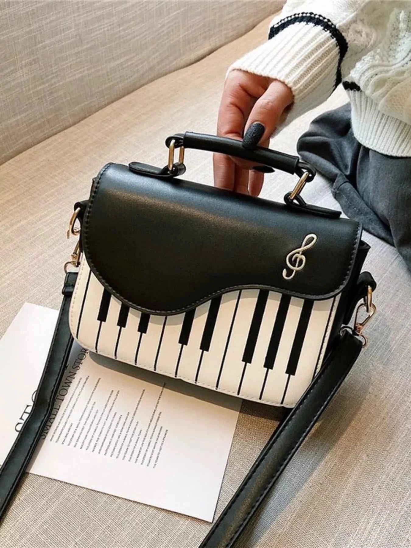 Piano Keys Crossbody Bag