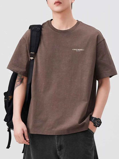 Men's Plus Size Round Neck Short Sleeve T-Shirt