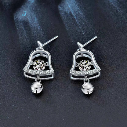 Moissanite 925 Sterling Silver Bell Earrings