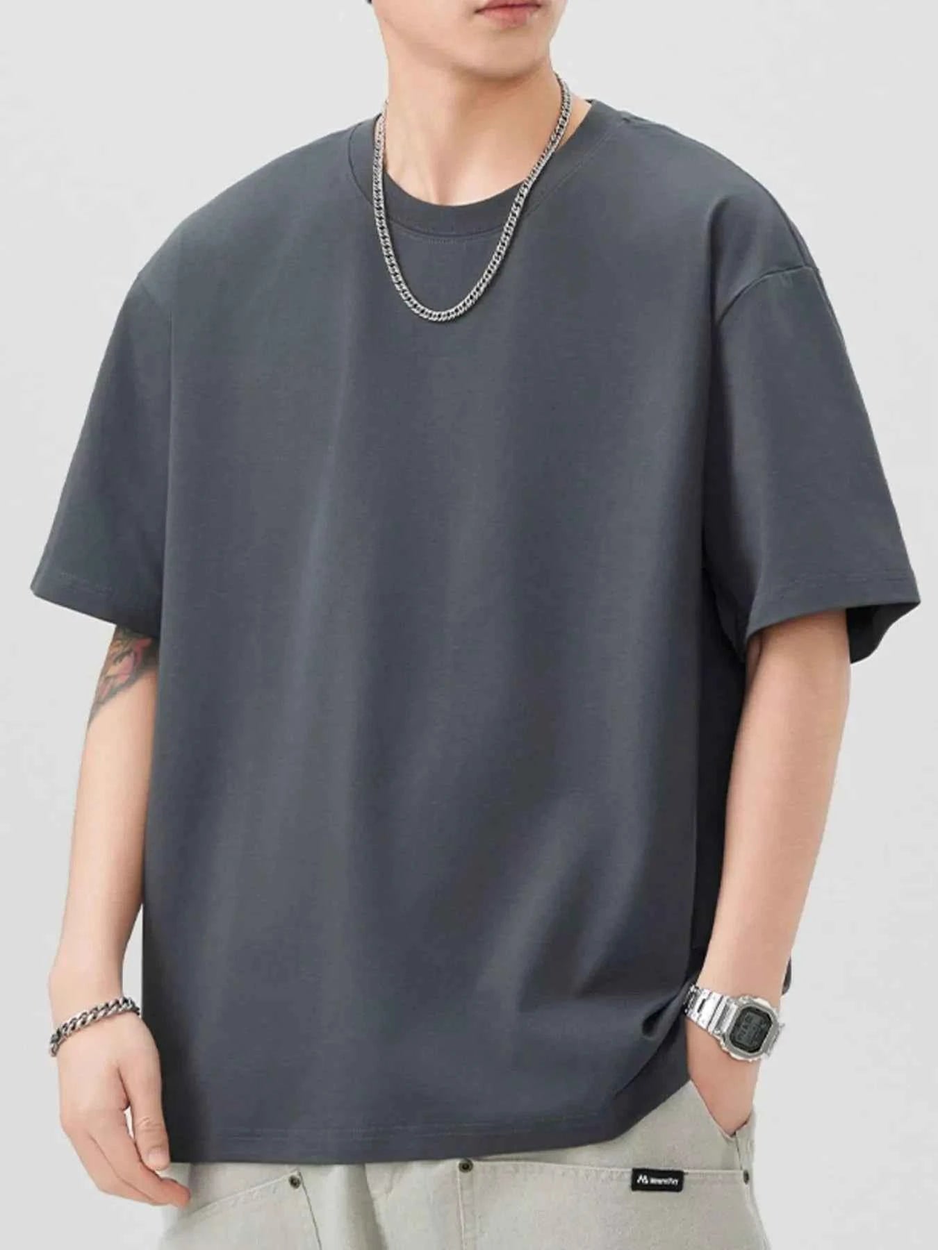 Men's Plus Size Round Neck Short Sleeve T-Shirt