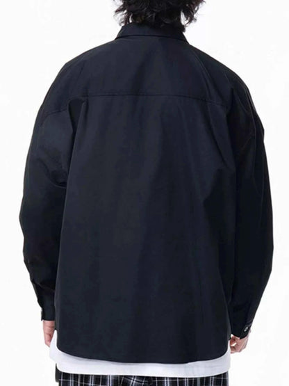 Men's Plus Size Button Up Long Sleeve Shirt