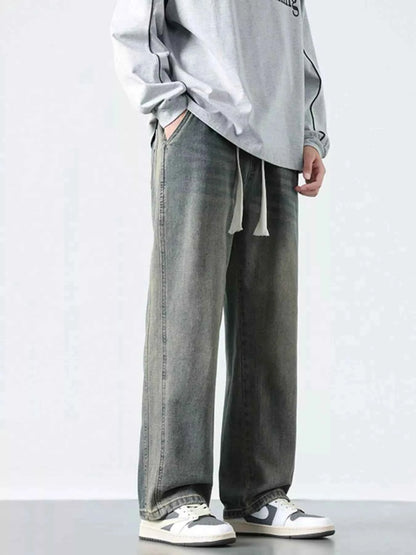 Men's Plus Size Wide Leg Jeans