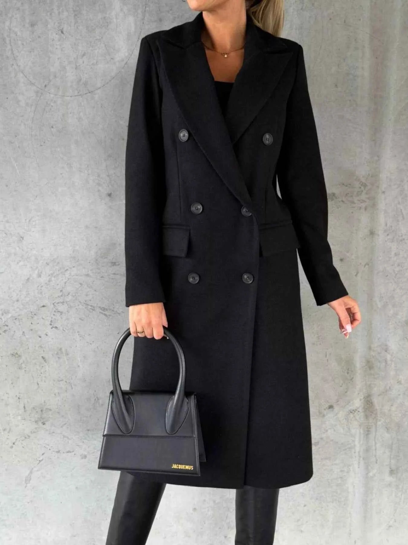 Double-Breasted Longline Coat