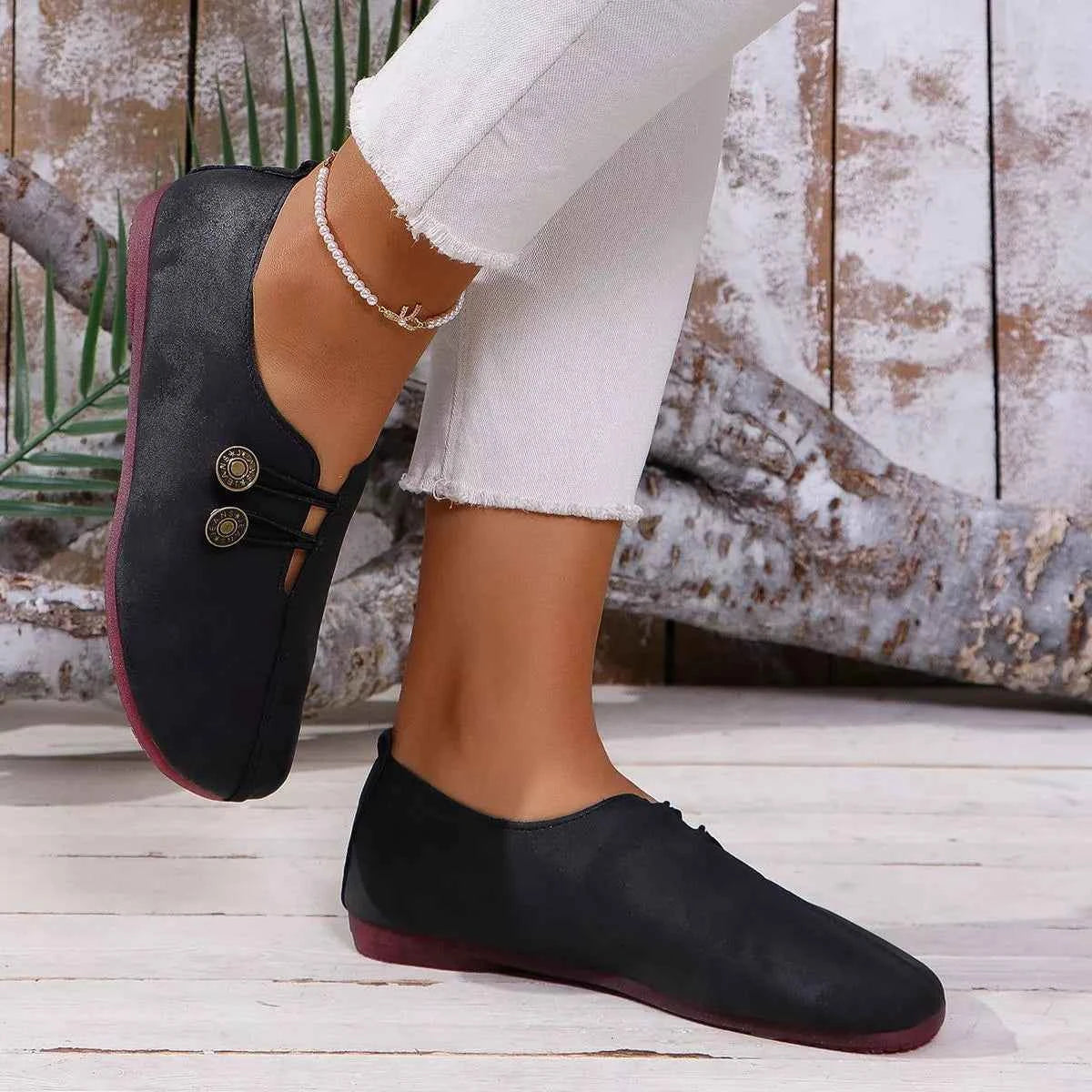 Round Toe Slip-Ons