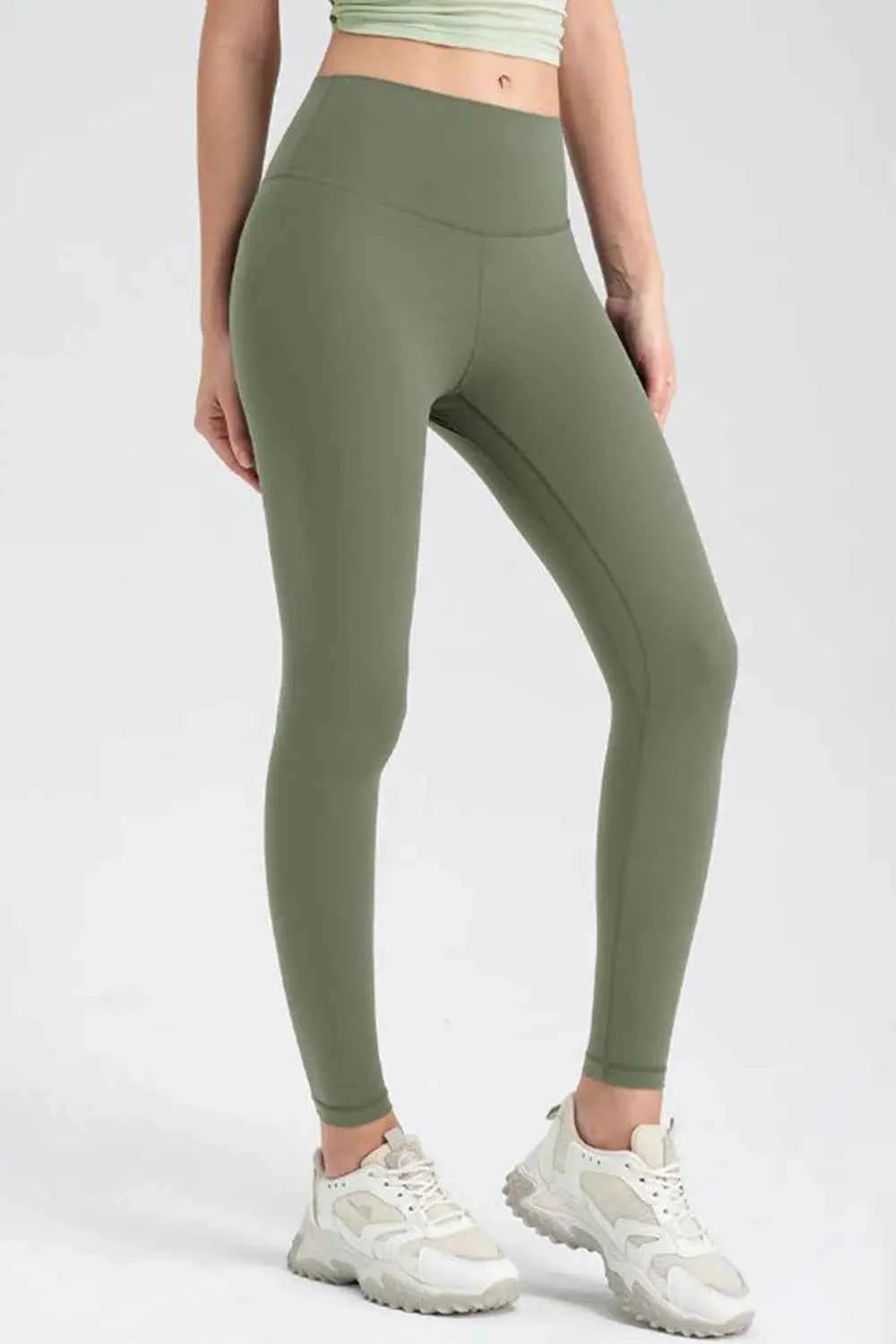 Wide Waistband Slim Fit Active Leggings