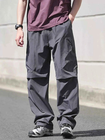 Men's Drawstring Wide Leg Pants