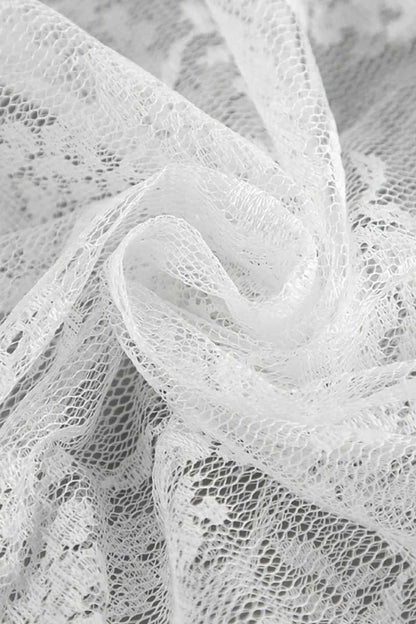 Lace Elastic Waist Maxi Skirt