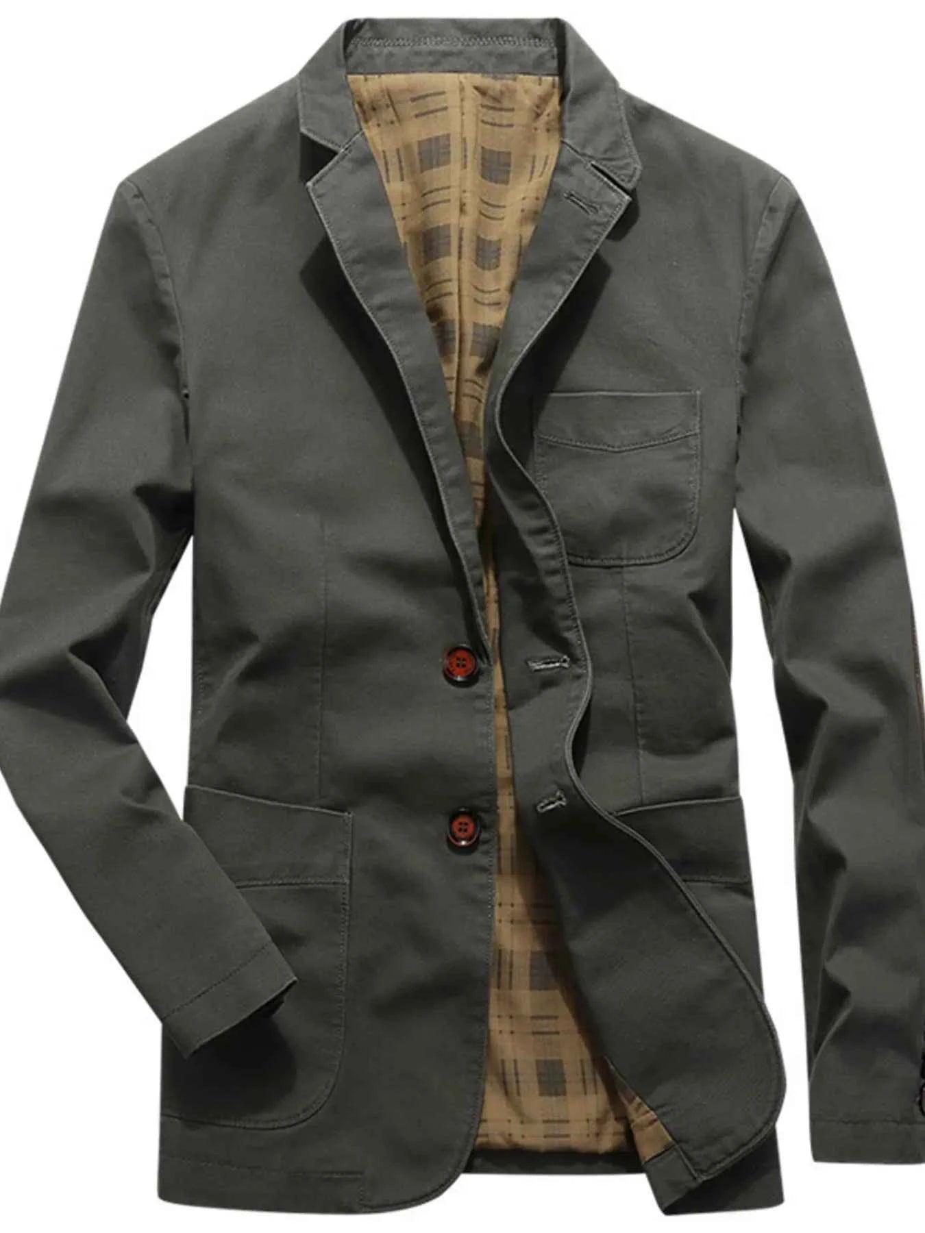 Men's Plus Size Button Up Long Sleeve Blazer
