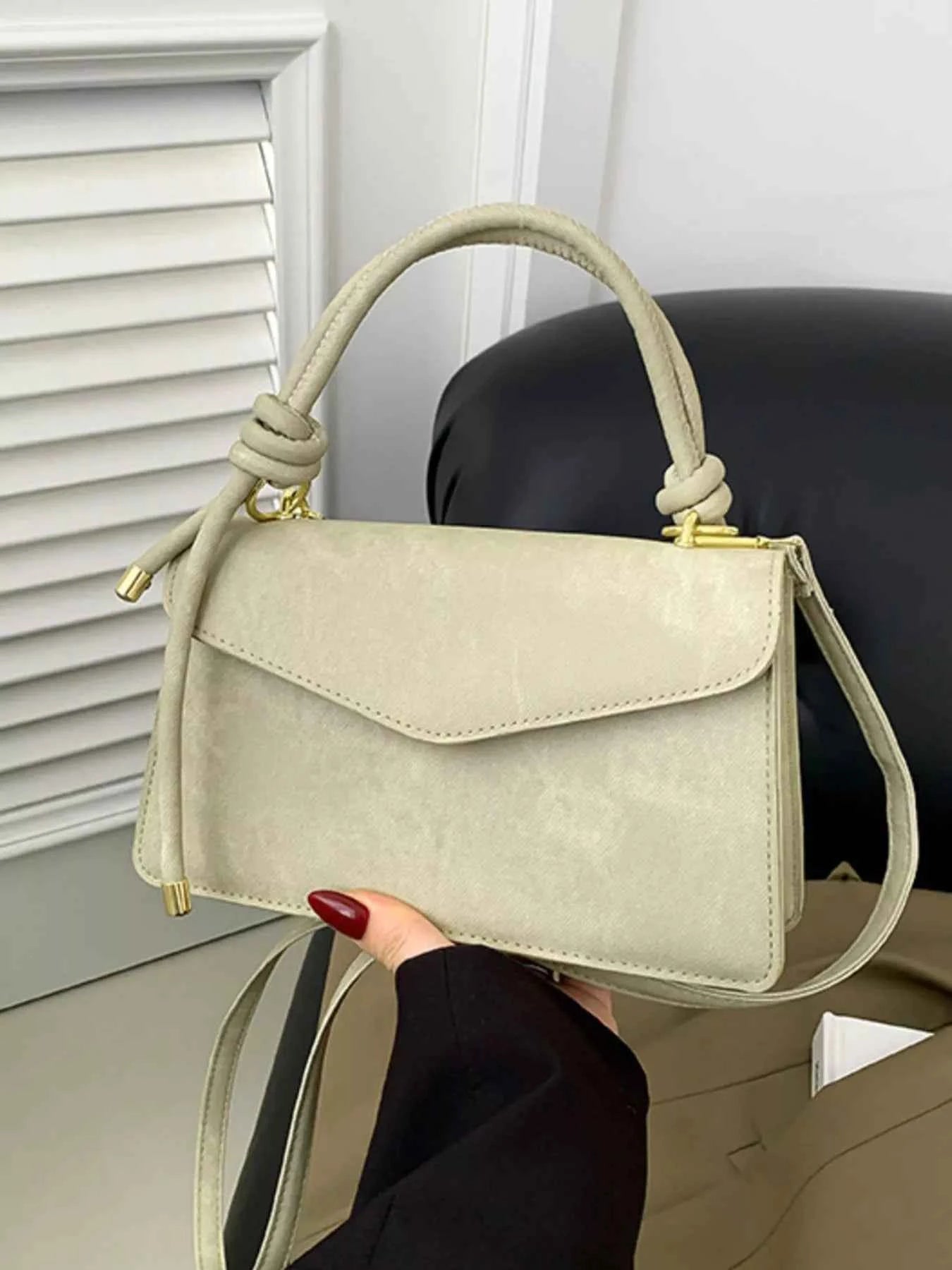 Flap Crossbody Bag with Top Handle