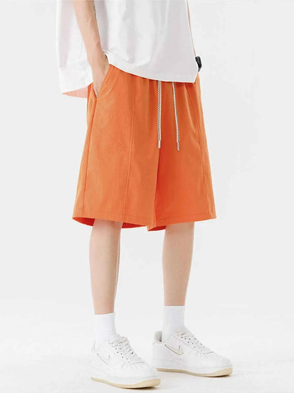 Men's Plus Size Drawstring Wide Leg Shorts