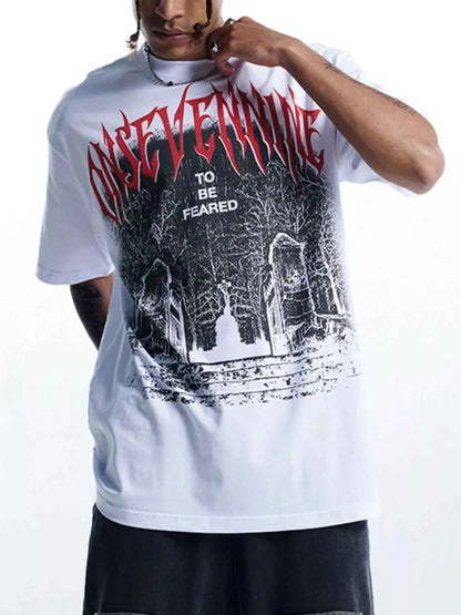 Men's Graphic Round Neck Short Sleeve T-Shirt