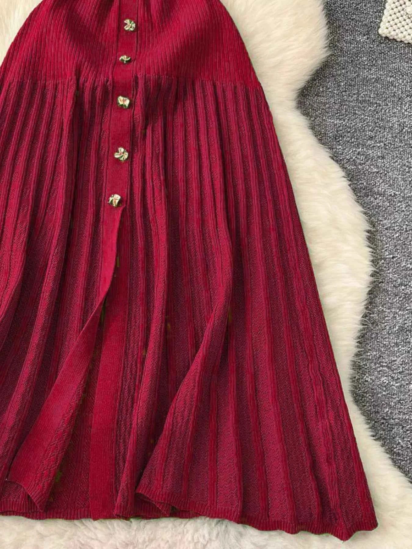Button Front Short Sleeve Knit Dress