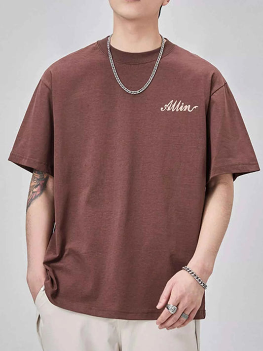 Men's Plus Size Basic Style Round Neck T-Shirt