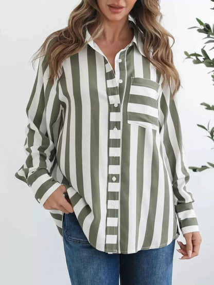 Striped Button-Down Shirt