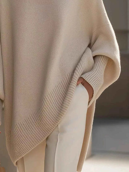Oversized Batwing Sleeve Knit Sweater