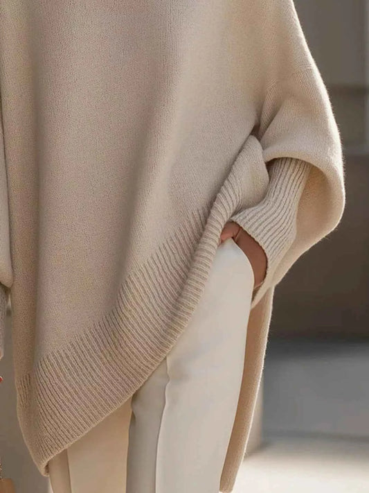 Oversized Batwing Sleeve Knit Sweater