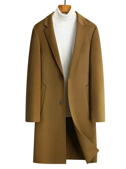 Men's Plus Size Lapel Collar Long Coat