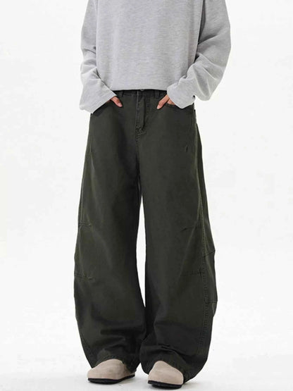 Men's Wide Leg Pocketed Pants