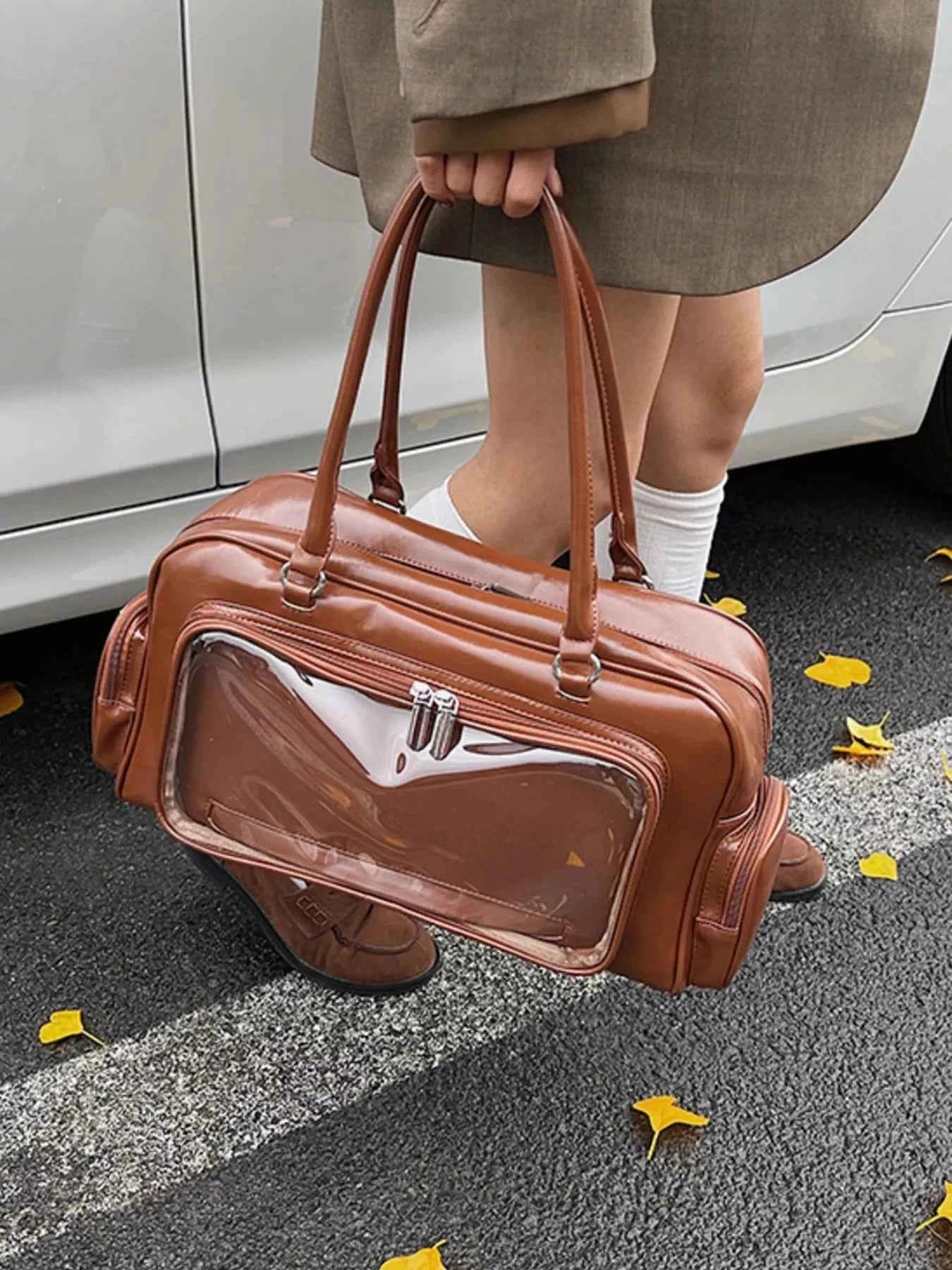 Vintage Style PU Leather Handbag