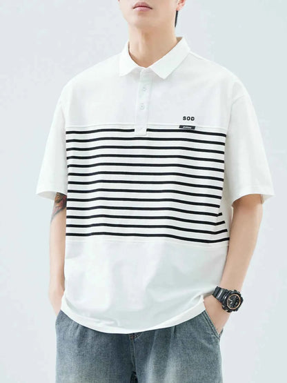 Men's Plus Size Button Detail Short Sleeve Polo