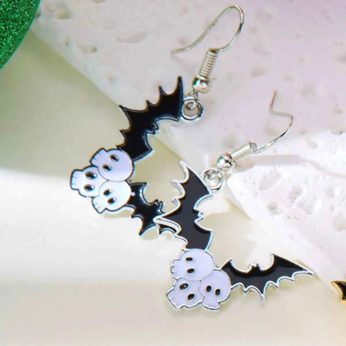 Halloween Bat Drop Earrings