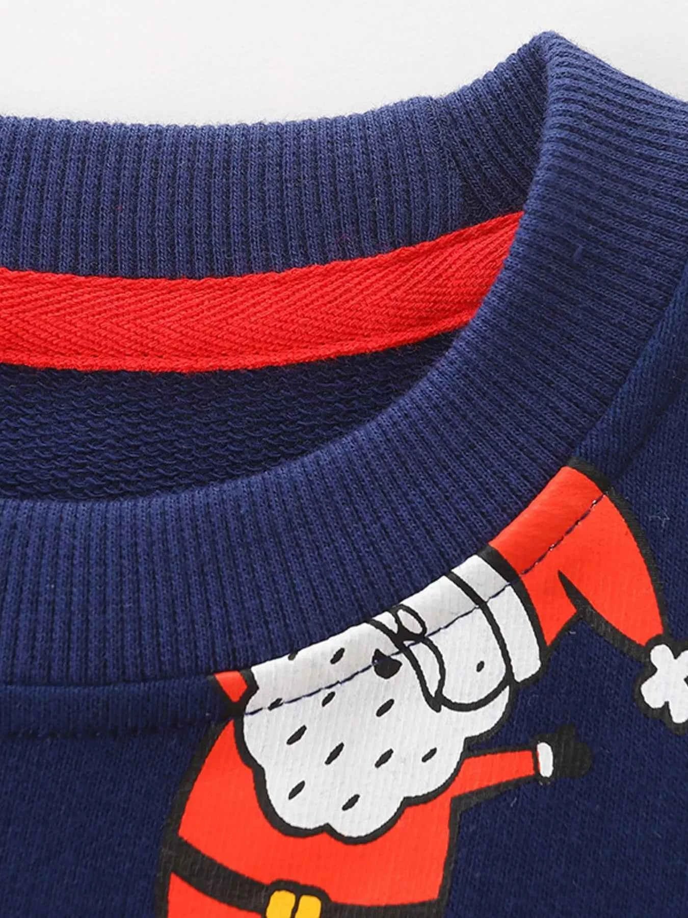 Children's Christmas Print Crew Neck Sweatshirt