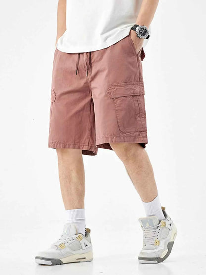 Men's Casual Drawstring Cargo Shorts