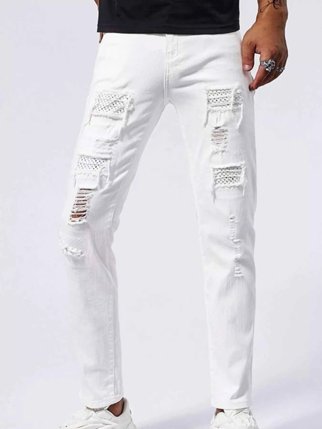 Men's Distressed Slim Fit Jeans