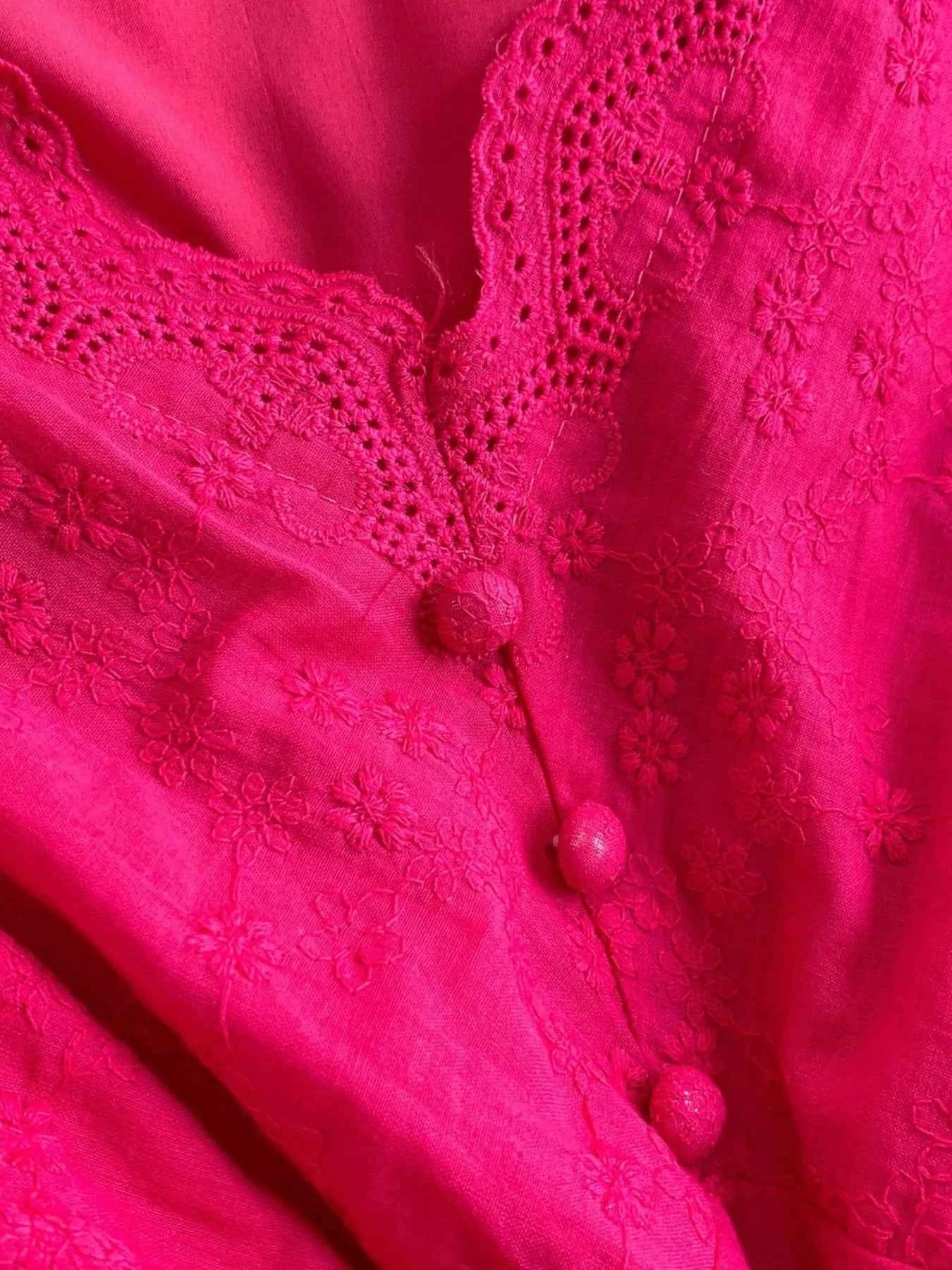 Lace Detail A-Line Midi Dress