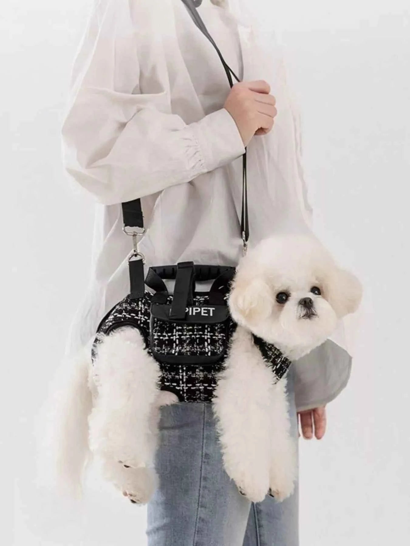 Plaid Pet Collar Harness and Leash Set