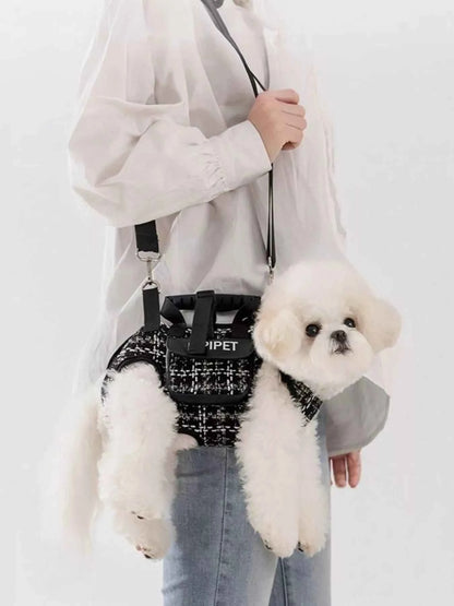 Plaid Pet Collar Harness and Leash Set