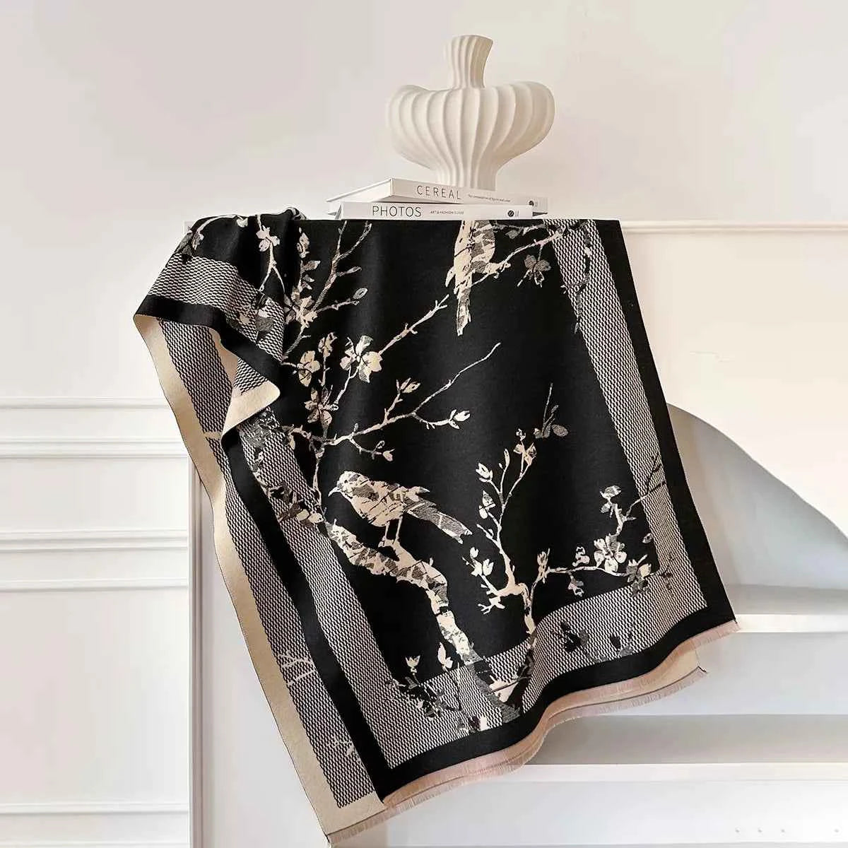 Raw Hem Winter Scarf