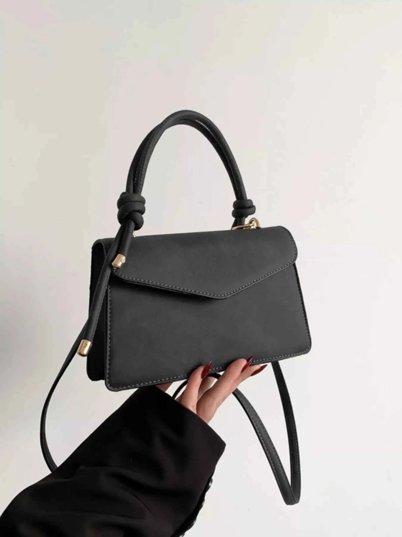 Flap Crossbody Bag with Top Handle