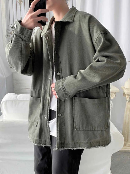 Men's Button Up Long Sleeve Jacket