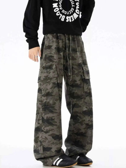 Men's Plus Size Camouflage Wide Leg Pants