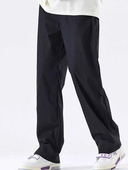 Men's Full Size Wide-Leg Relaxed Fit Pants Plus Size