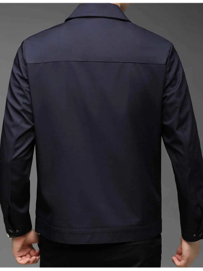 Men's Plus Size Zip-Up Casual Jacket
