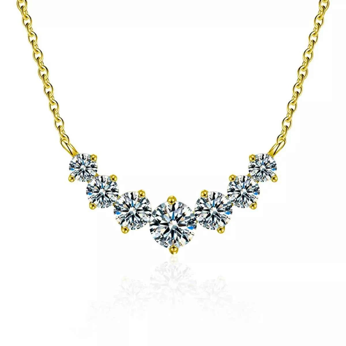 1.7 Carat Moissanite 925 Sterling Silver Necklace