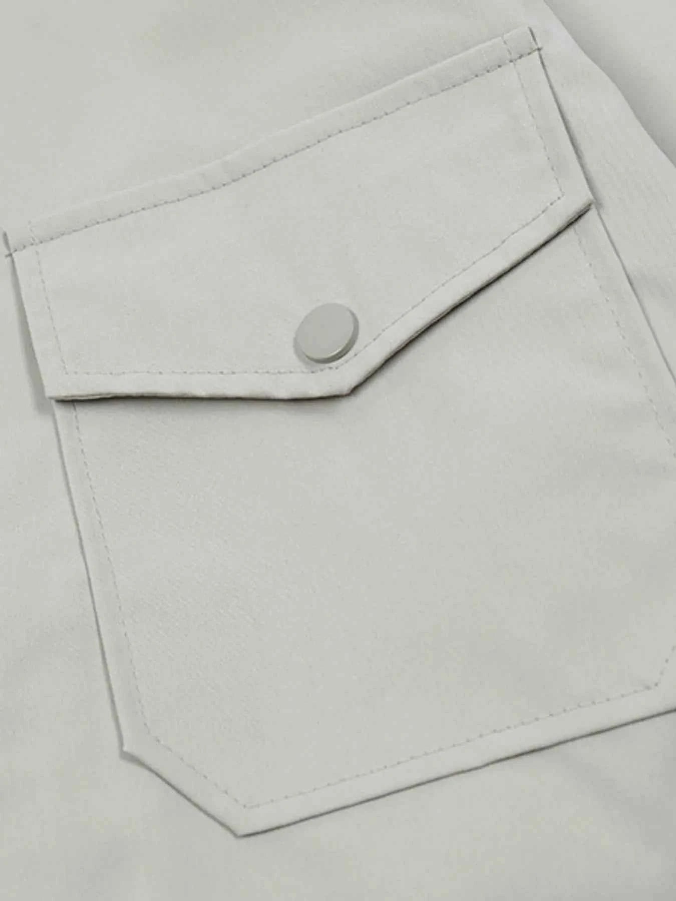 Men's Long Sleeve Jacket with Chest Pockets