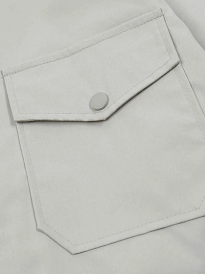 Men's Long Sleeve Jacket with Chest Pockets