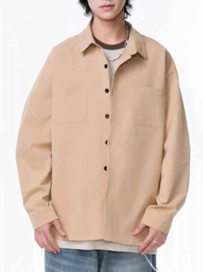Men's Plus Size Button Up Long Sleeve Shirt