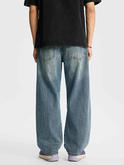 Men's Full Size Distressed Relaxed Fit Baggy Jeans Plus Size
