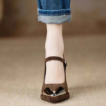 Point Toe Block Heels Pumps