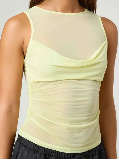 Ruched Round Neck Tank